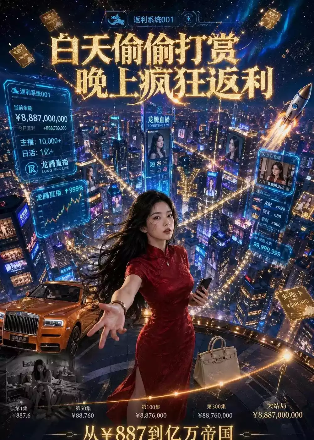 白天偷偷打赏，晚上疯狂返利