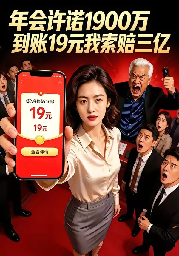 年会许诺1900万,到账19元我索赔三亿
