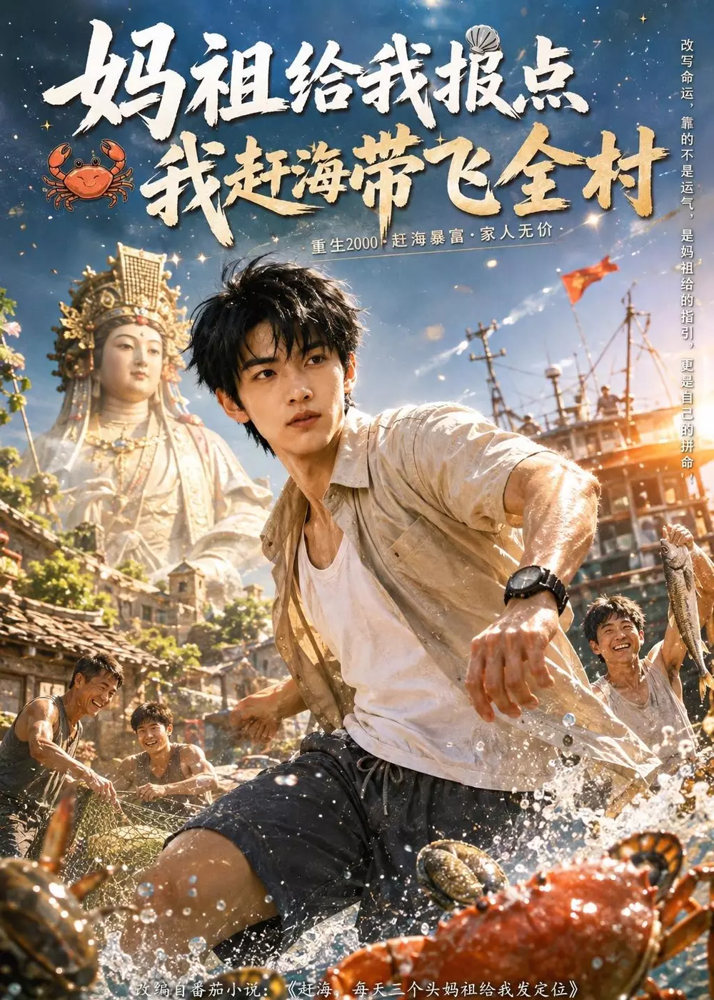 妈祖给我报点,我赶海带飞全村